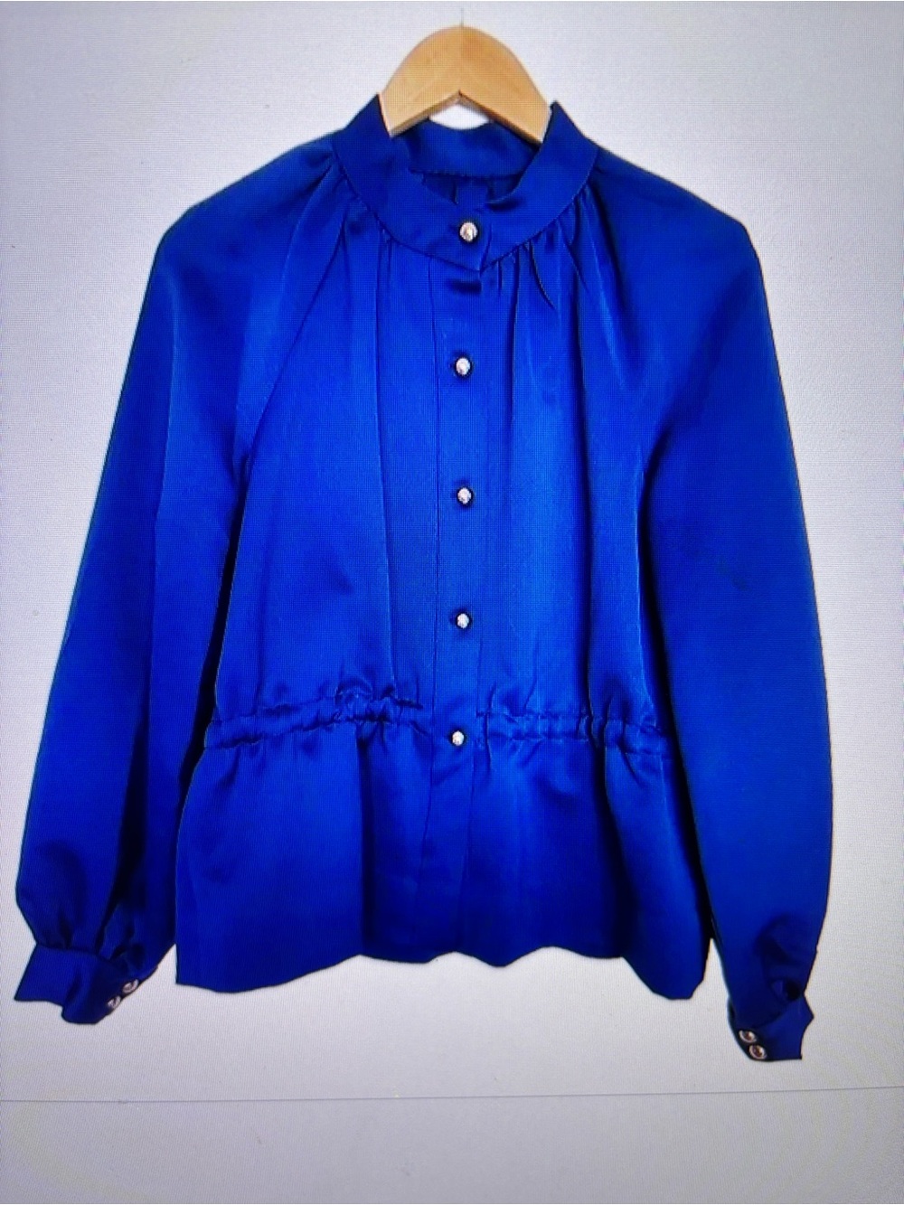Blue Women's Button-Front Jacket